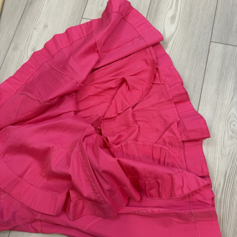 By Anthropologie Sleeveless Plunge Drop-Waist A-Line Mini Dress Pink Small $158 - Picture 13 of 15